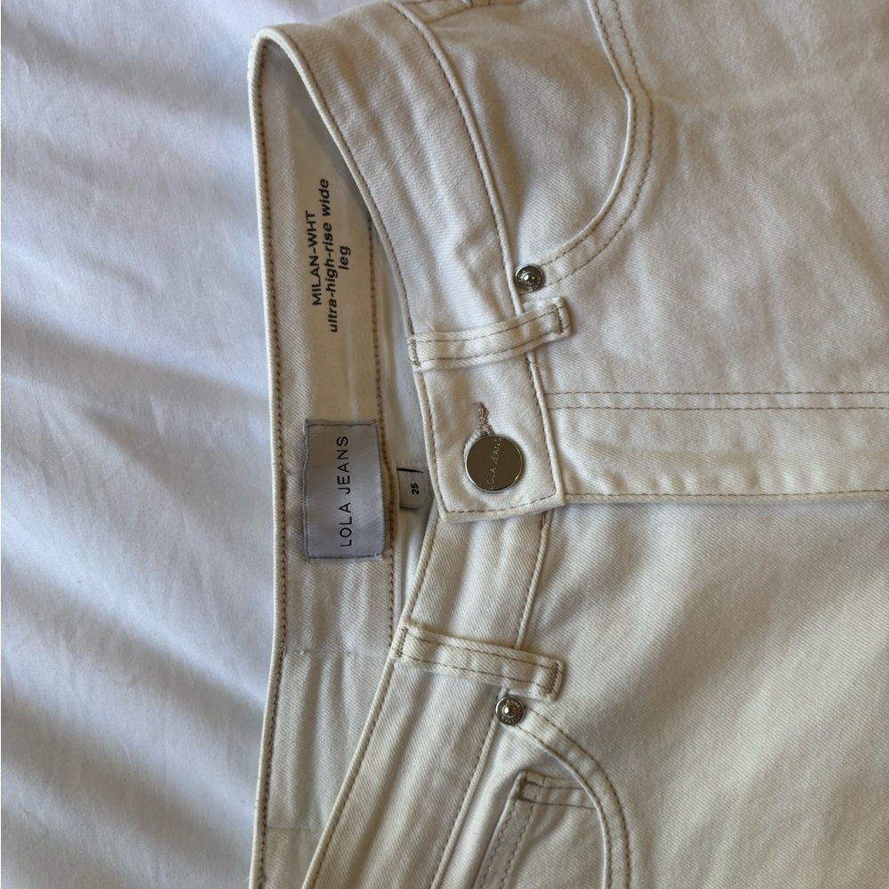 Lola Jeans White/Cream Denim Pants